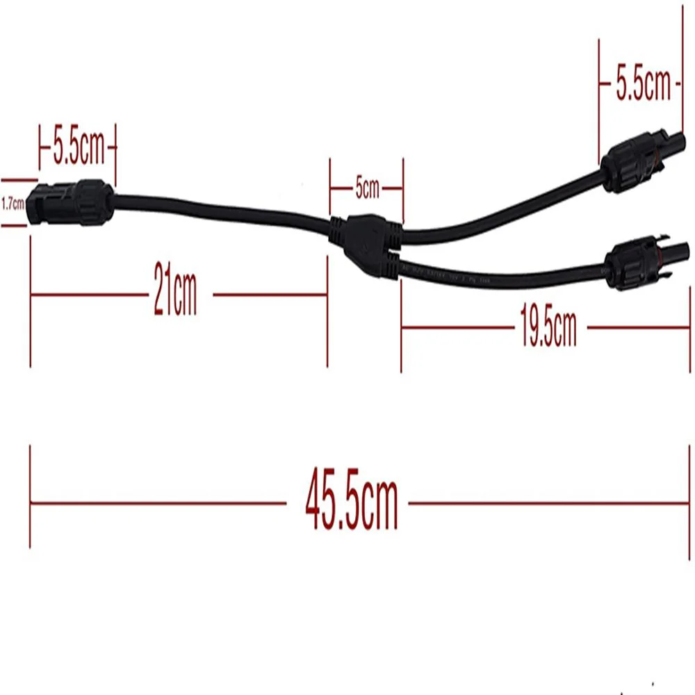 12AWG 1 paire de connecteurs de dérivation parallèles solaires MC4 Y Paire MFF et FMM - Image 6