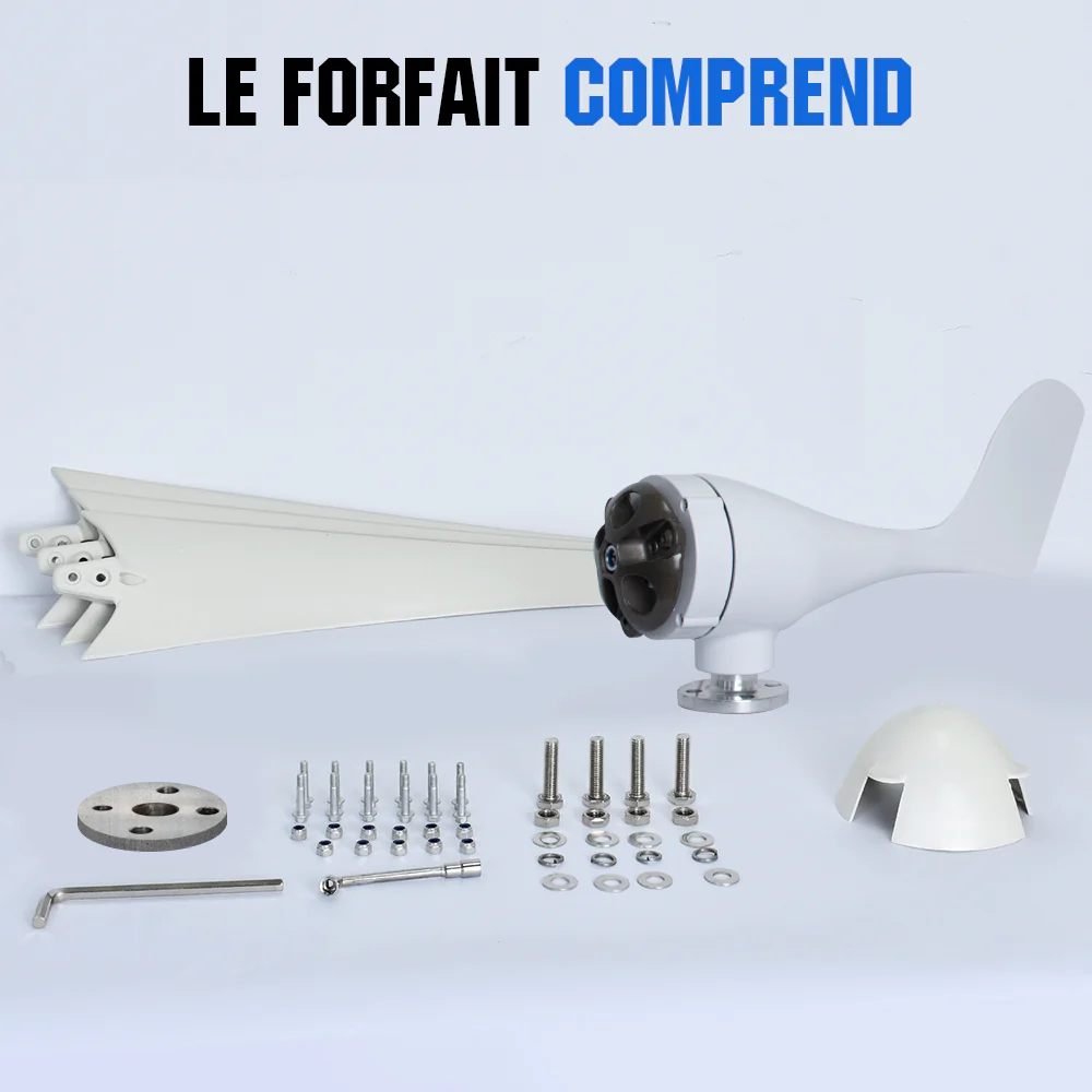 400W 12V/24V Générateur d'éolienne avec contrôleur hybride 40A - Image 7