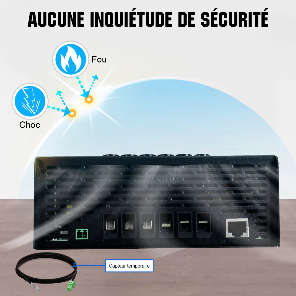 60A MPPT OLED Affichage Régulateur de Charge Solaire Régulateur 12/24/36/48V - Image 7