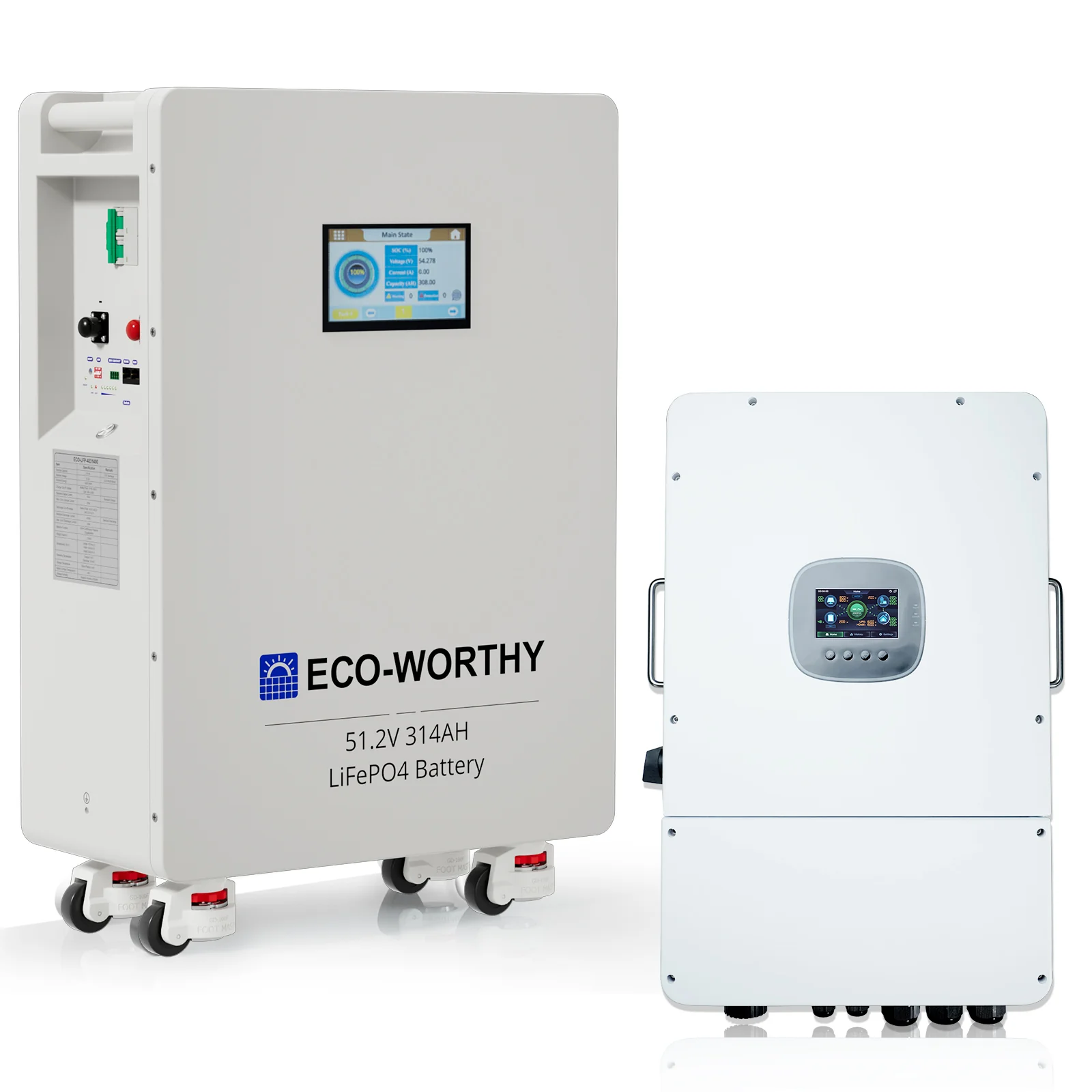 Eco-Worthy Batterie Domestique au Lithium Lifepo4 48V 314Ah | Modèle Sur Pied Avec Roulettes - Image 11