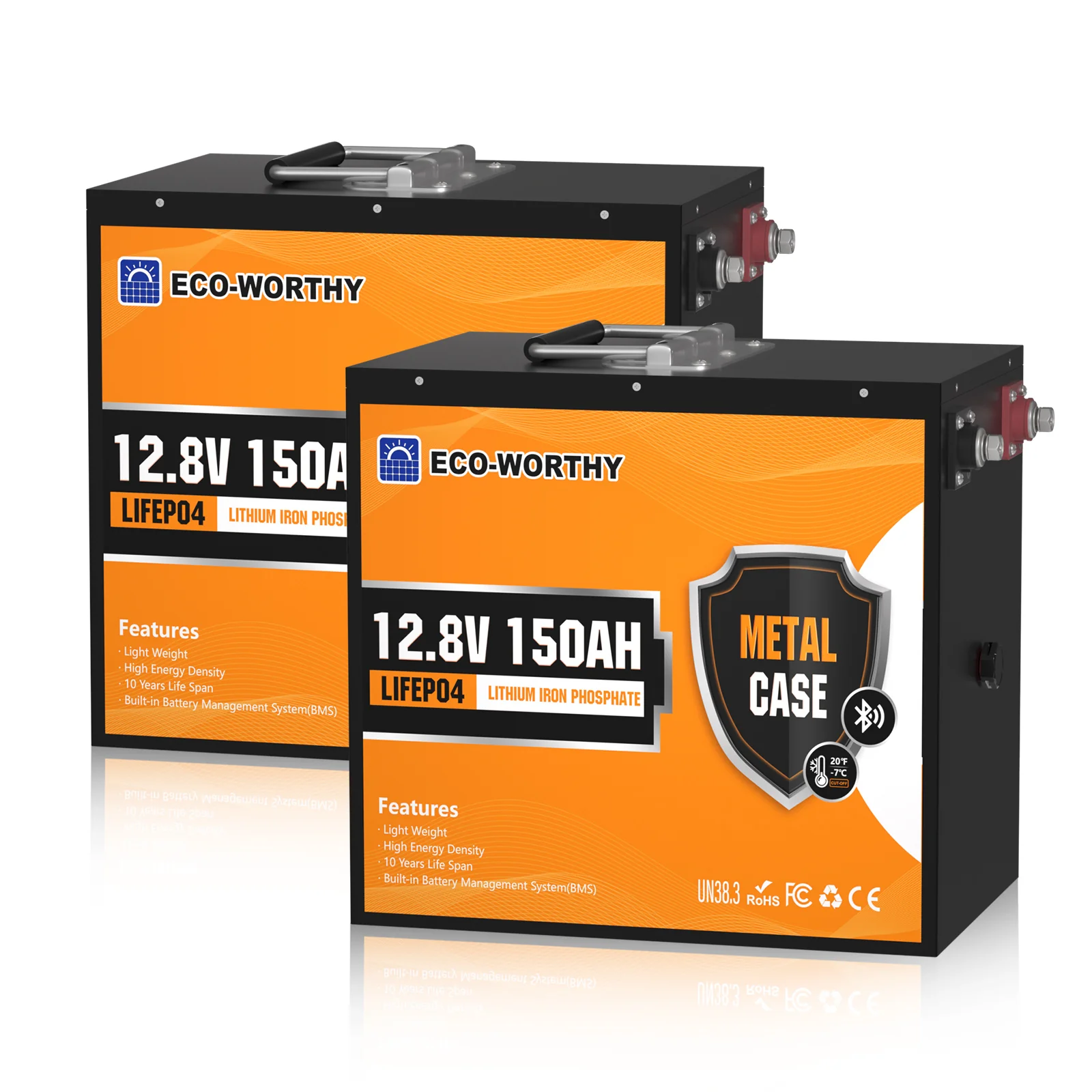 Eco-Worthy Batterie lithium LiFePO4 12V 150Ah Avec Bluetooth-Protection basse température - Image 9