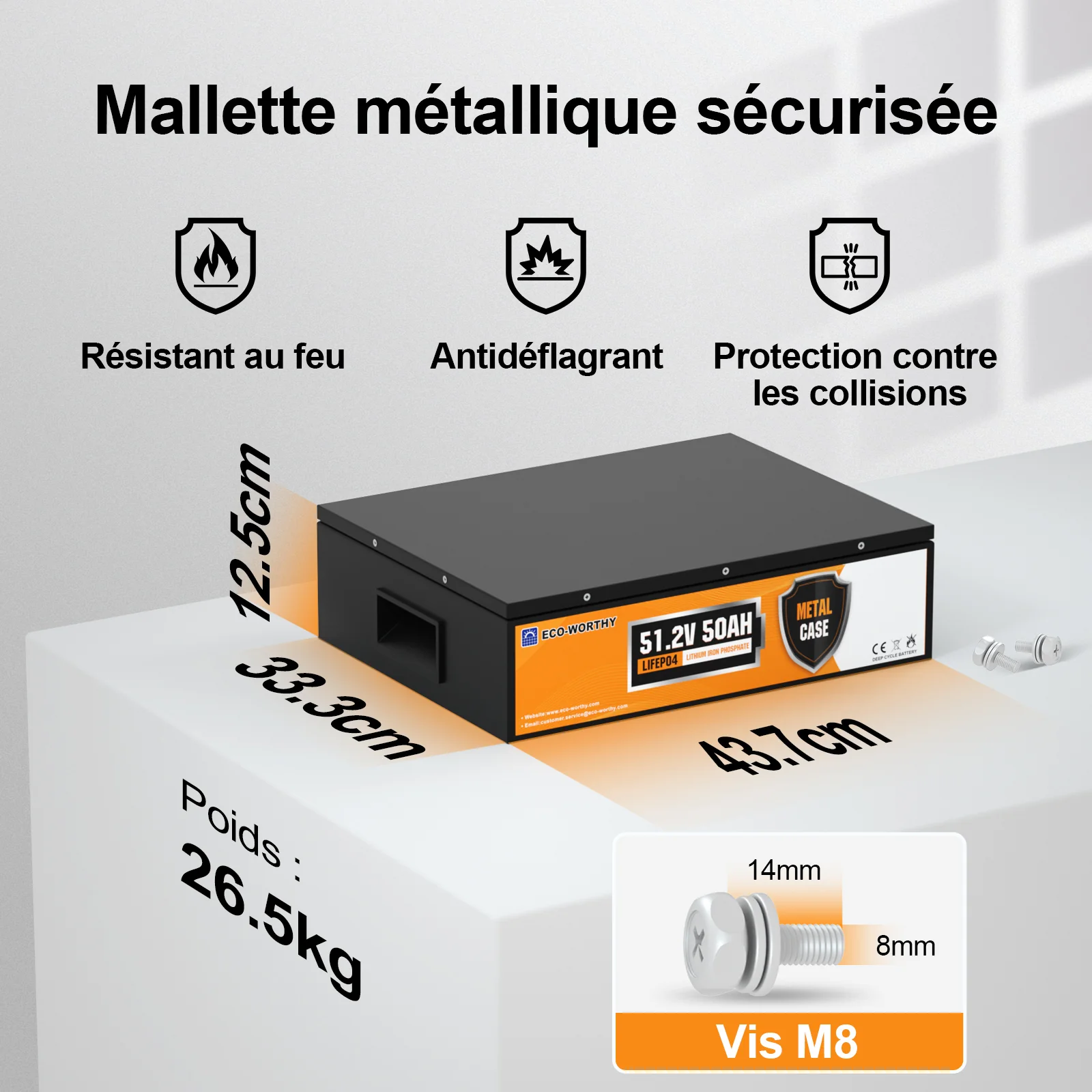 Batterie lithium LiFePO4 48V 50Ah - Image 3