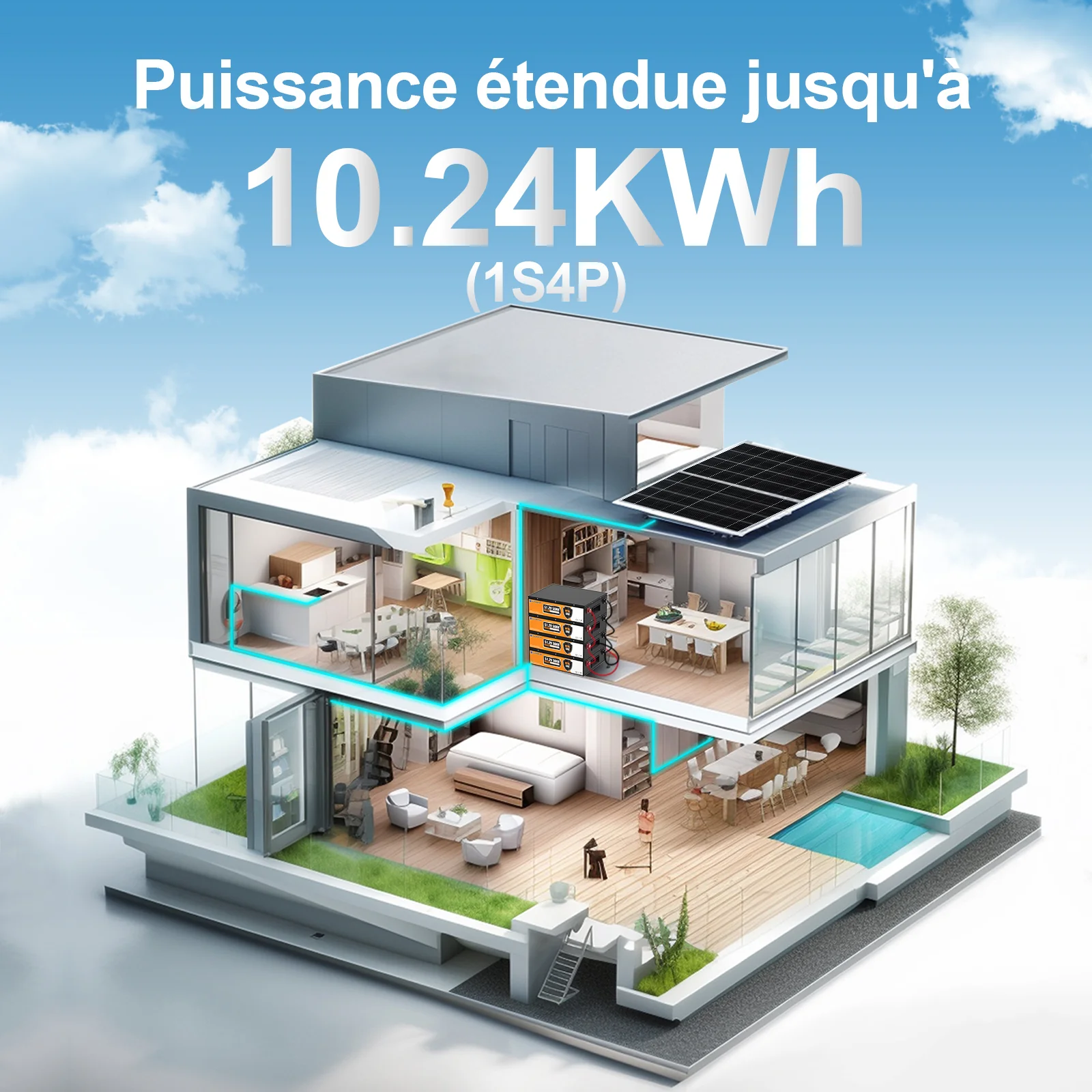Batterie lithium LiFePO4 48V 50Ah - Image 9