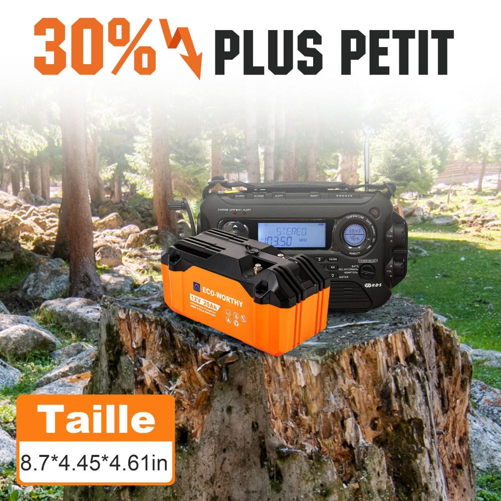 Batterie portative lithium LiFePO4 12V 20Ah - Image 3