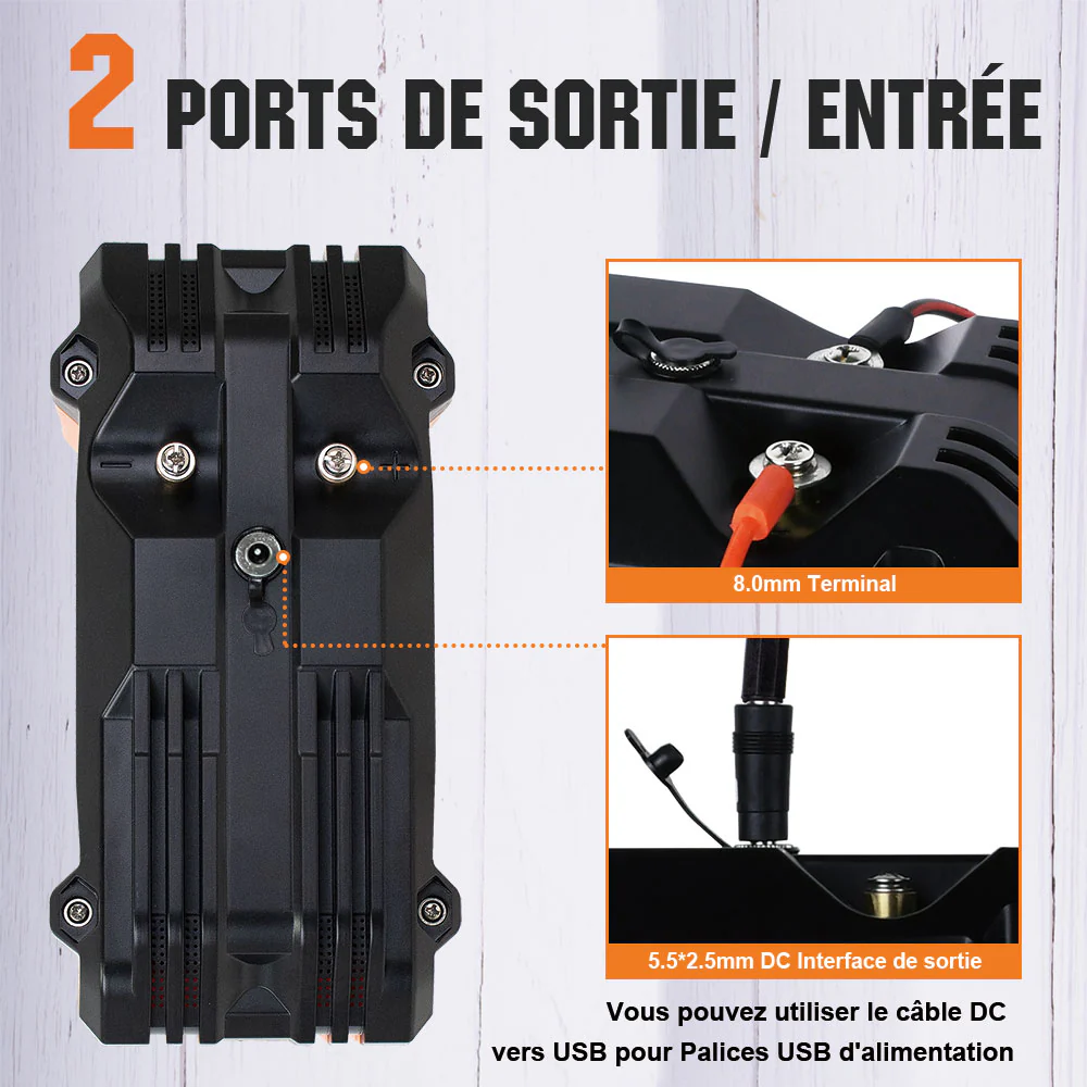 Batterie portative lithium LiFePO4 12V 20Ah - Image 5