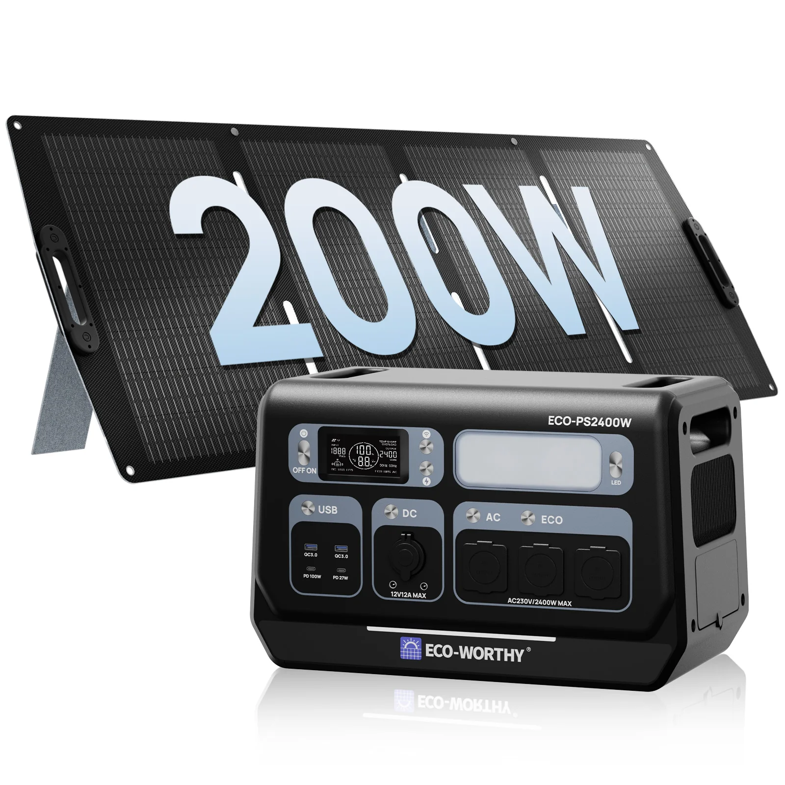 Eco-Worthy Station électrique portable — 2400W 2048 Wh - Image 10