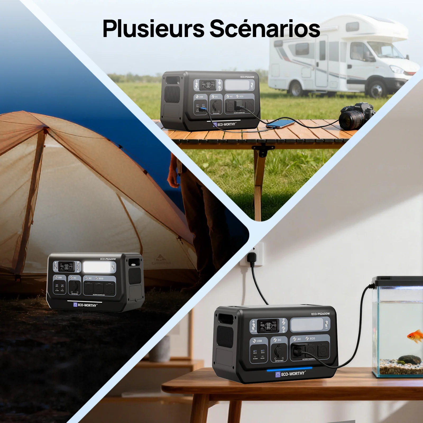 Eco-Worthy Station électrique portable — 2400W 2048 Wh - Image 8