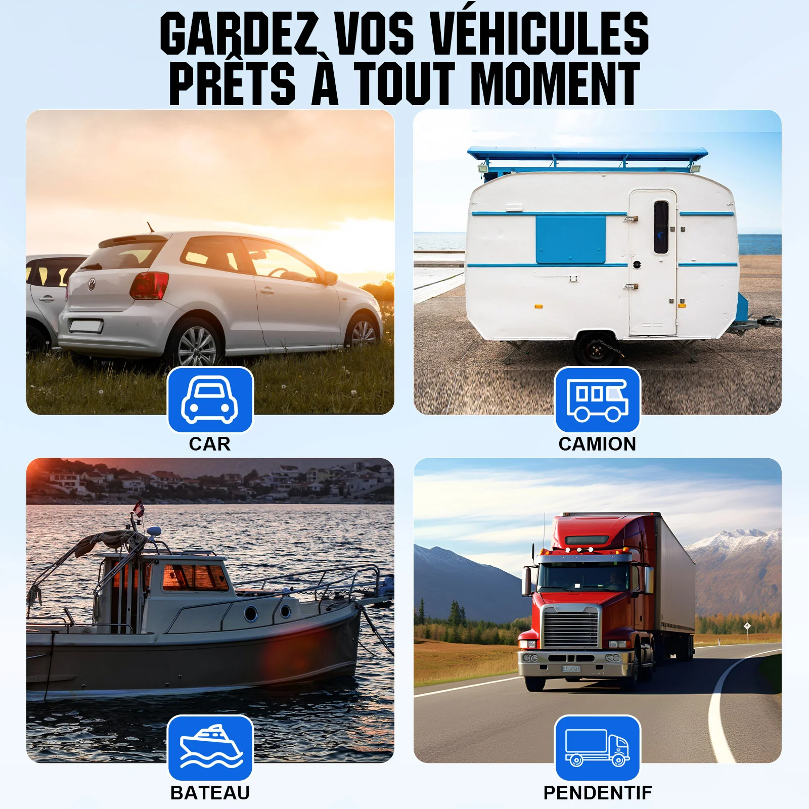 Chargeur solaire portable 10W pour batteries 12V en voiture et en bateau - Image 10