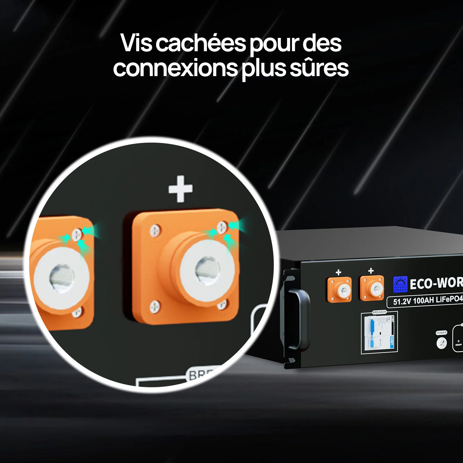 Eco-Worthy Batterie LiFePO4 48V 100Ah avec Onduleur All-in-One 3000W – Kit Solaire Autonome - Image 8