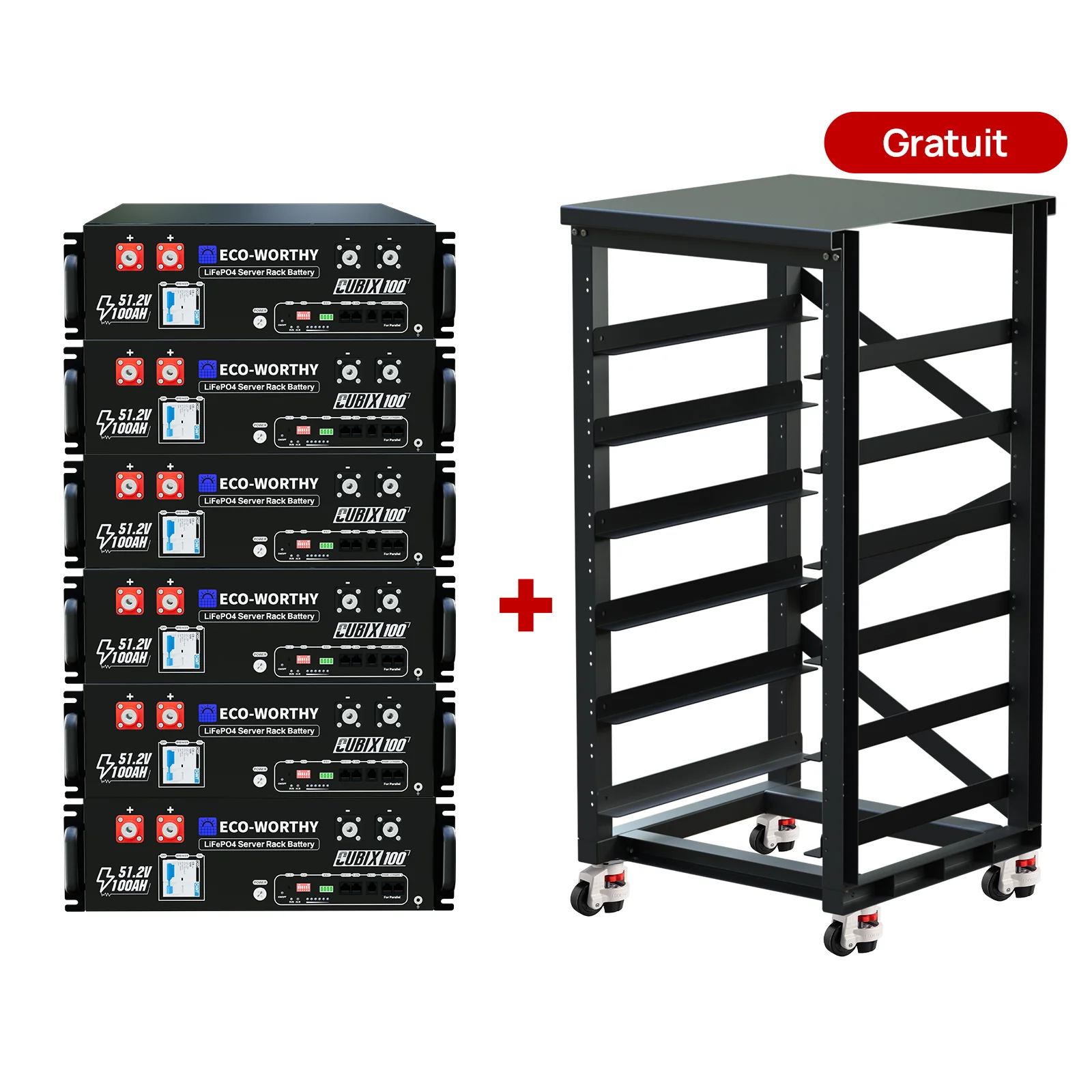 Eco-Worthy Batterie LiFePO4 rack 48 V 100 Ah avec Bluetooth et WiFi - IEC 61000 et Garantie 10 ans - Image 18