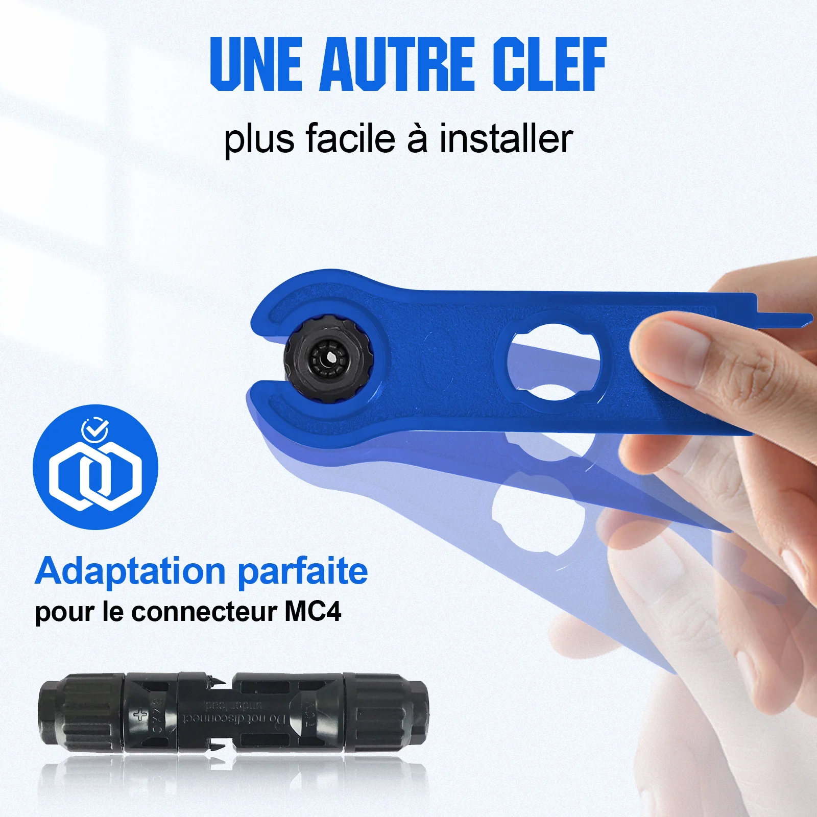 Kit d'outils de sertissage pour panneaux solaires, comprenant 10 paires de connecteurs et 2 clés. - Image 4
