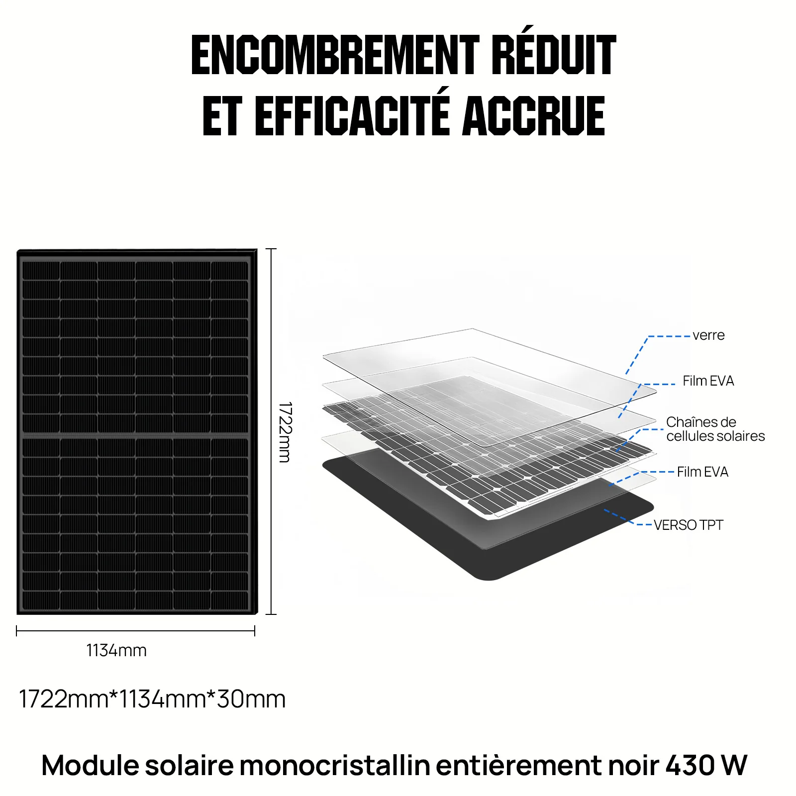 Eco-Worthy Kit Solaire Hors Réseau Complet 48V 10kW (24 x 430W) - Image 10