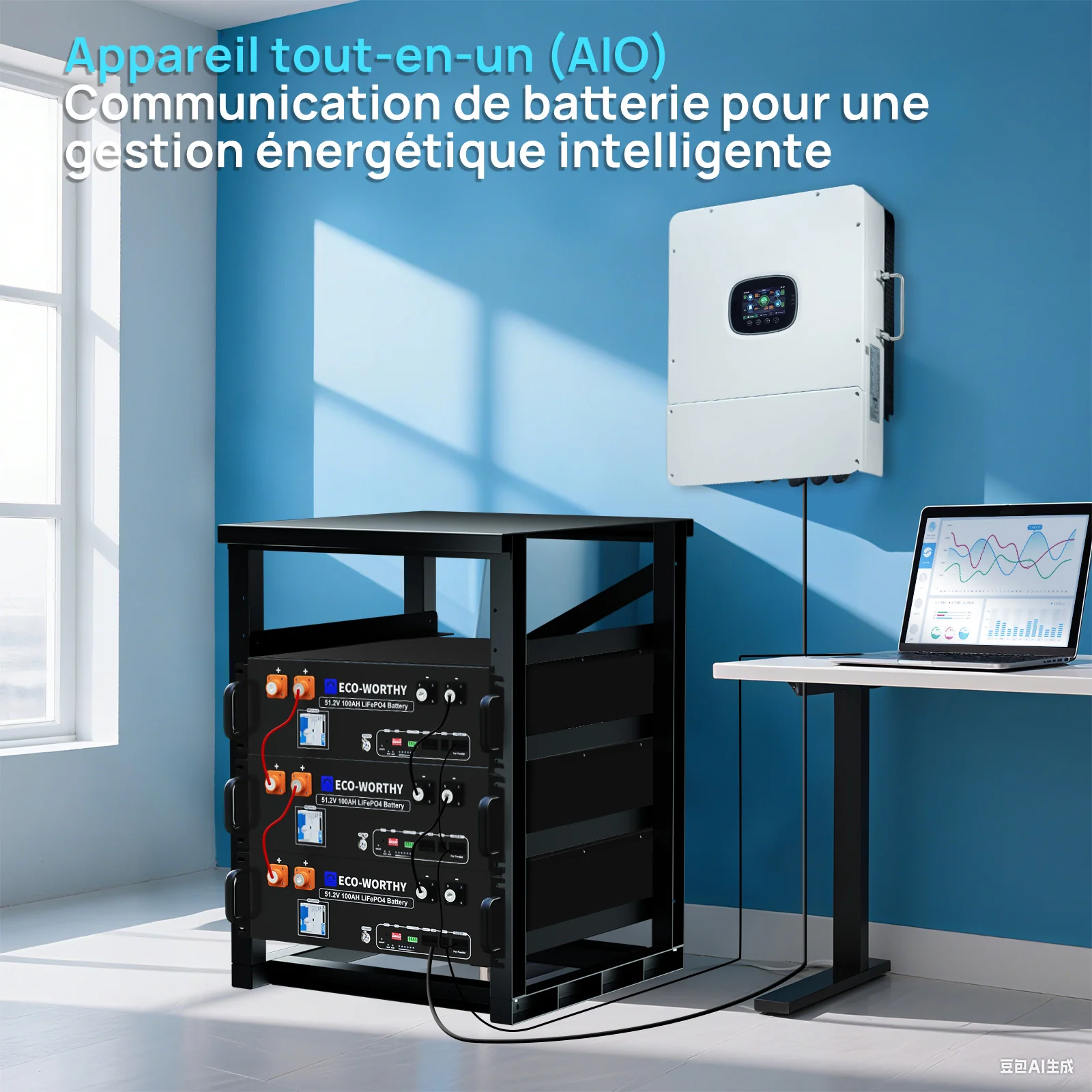 Eco-Worthy Kit Solaire Hors Réseau Complet 48V 10kW (24 x 430W) - Image 4