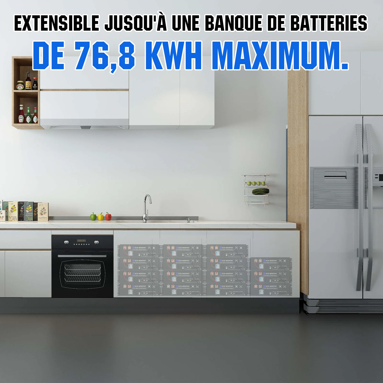 Eco-Worthy Kit Solaire MPPT Hors Réseau Complet 48V 5160 W (12x 430W) - Image 5