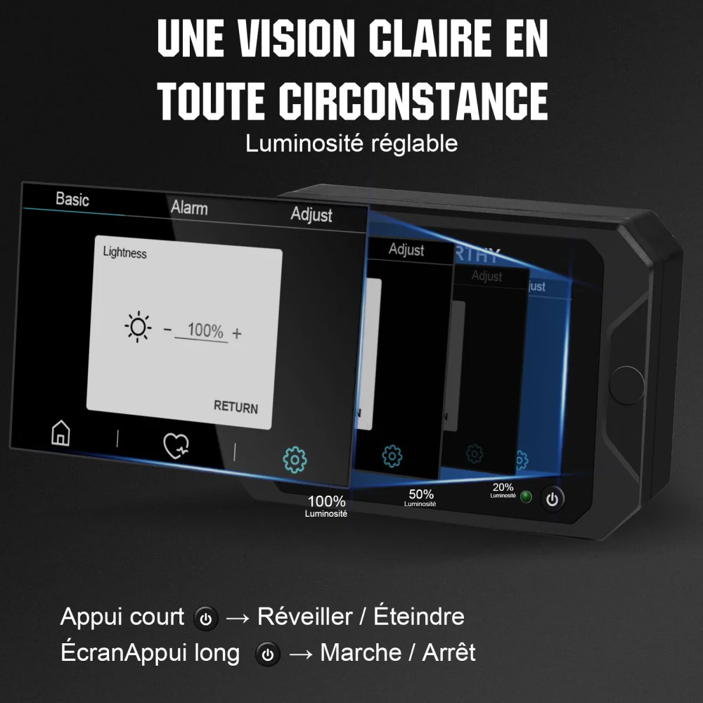 Moniteur de batterie à écran tactile 300A 3.5" avec capteur Hall pour batteries AGM et lithium (LiFePO4) - Image 9