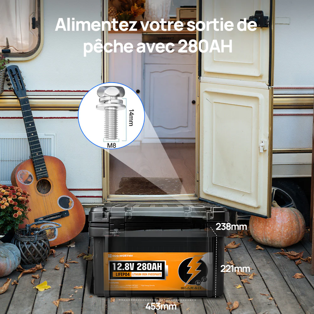 Eco-Worthy Onduleur 5 kW avec Pack de 4 Batterie Bluetooth 12V 280Ah | Kit D'alimentation Domestique Hors Réseau - Image 10