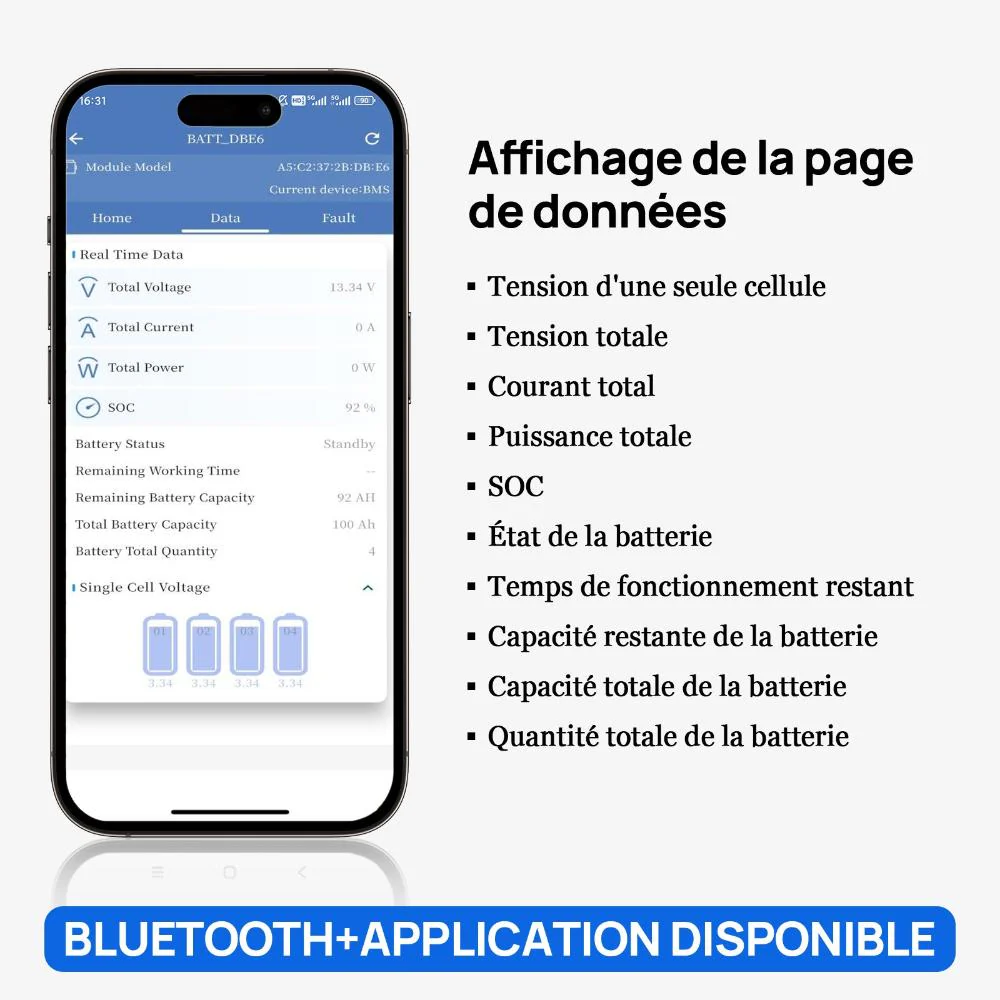 Eco-Worthy Onduleur 5 kW avec Pack de 4 Batterie Bluetooth 12V 280Ah | Kit D'alimentation Domestique Hors Réseau - Image 14