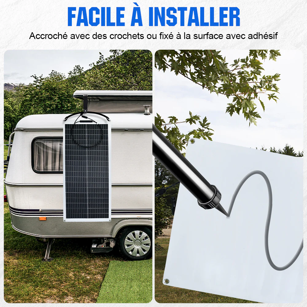 Eco-Worthy Panneau solaire mono flexible 100W 12V - Image 6