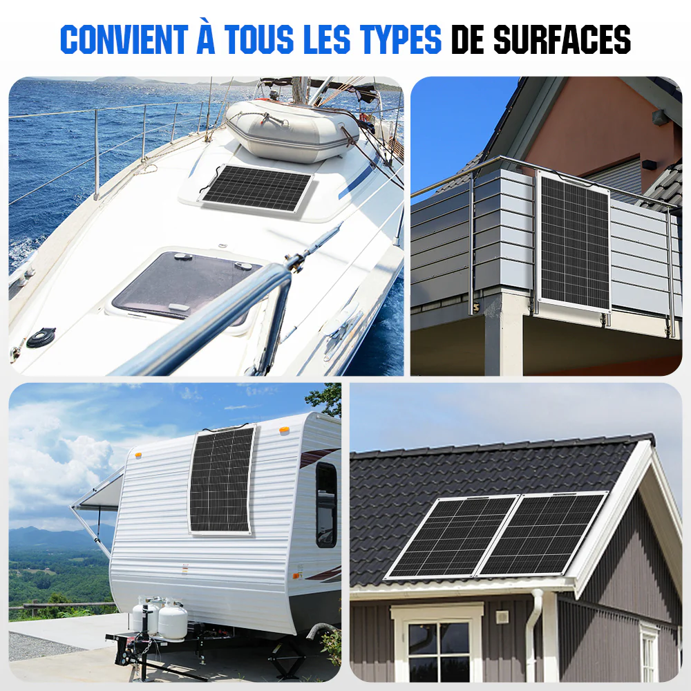 Panneau solaire mono flexible 130W 12V - Image 7