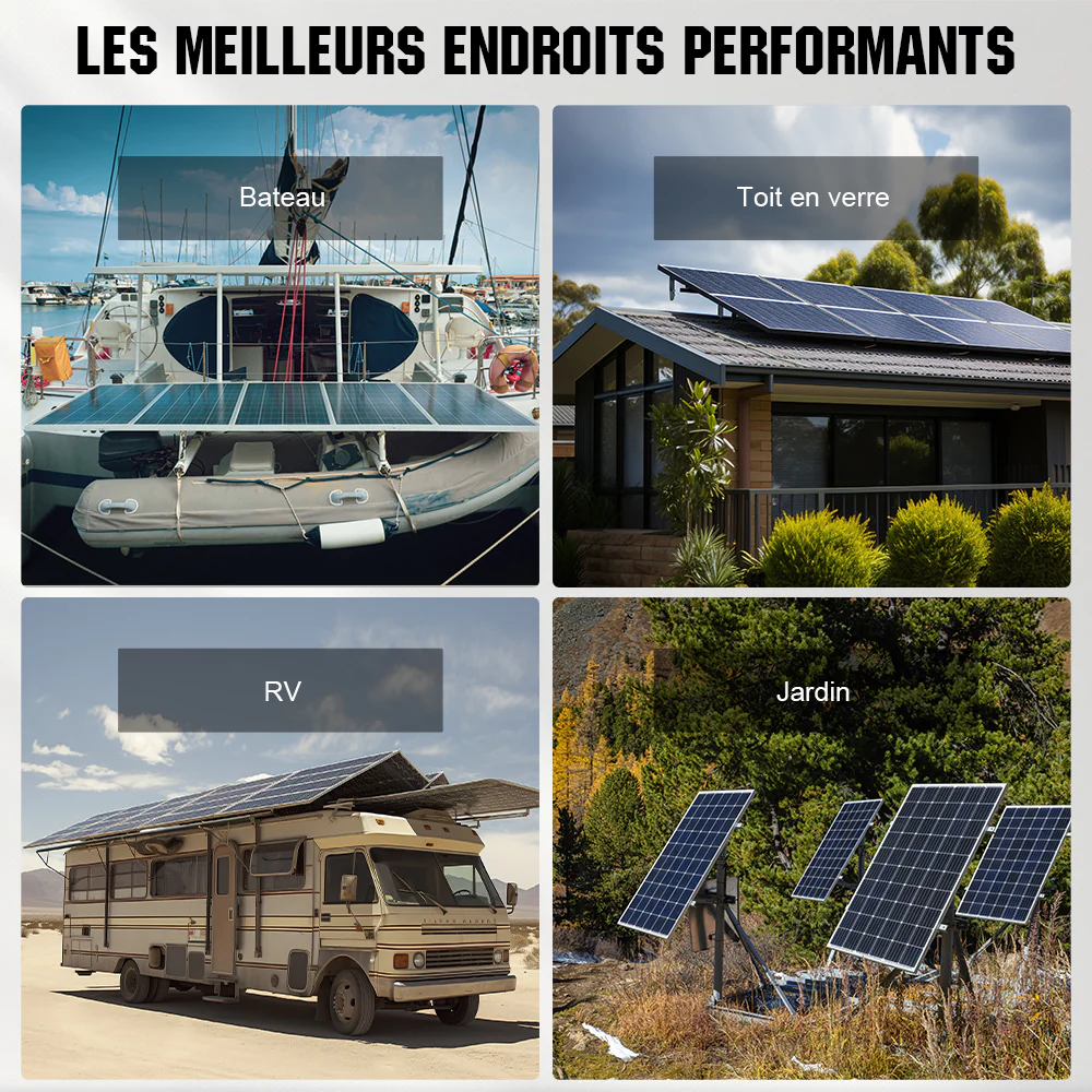 Eco-Worthy Panneau solaire monocristallin bifacial 195W 12V - Image 8