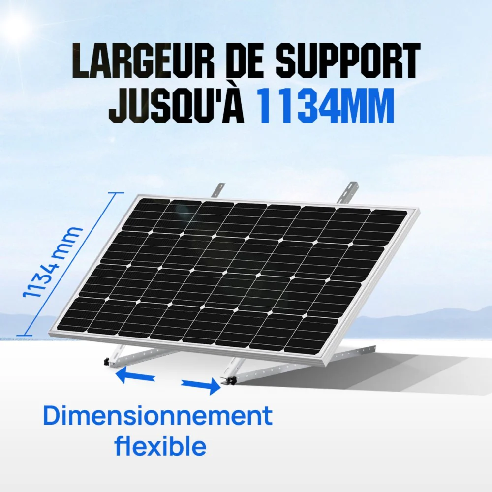 Supports de montage inclinables pour panneaux solaires réglables en longueur de 45" - Image 10