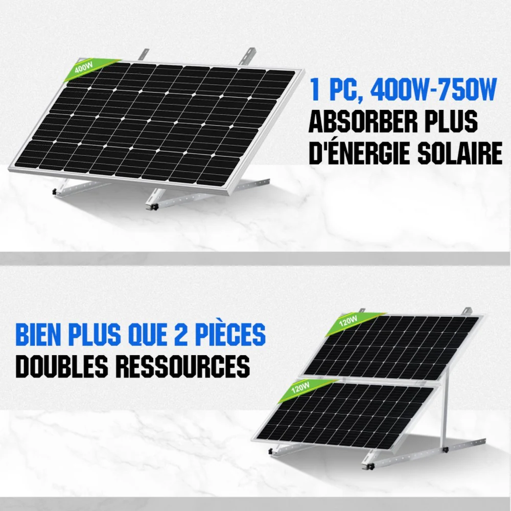 Supports de montage inclinables pour panneaux solaires réglables en longueur de 45" - Image 3
