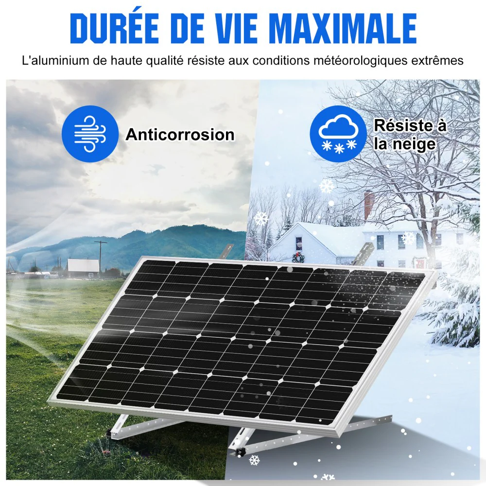Supports de montage inclinables pour panneaux solaires réglables en longueur de 45" - Image 7