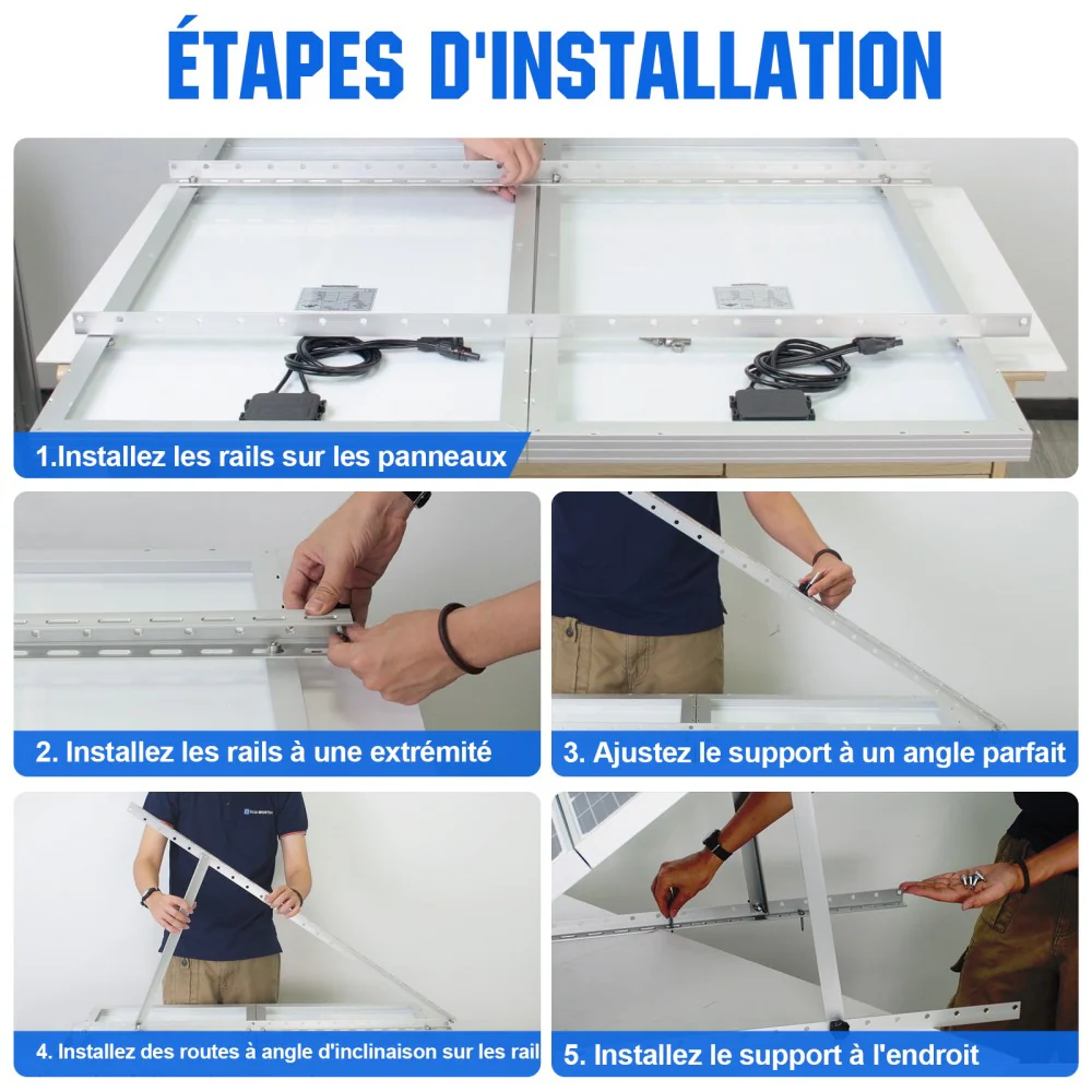 Supports de montage inclinables pour panneaux solaires réglables en longueur de 45" - Image 8