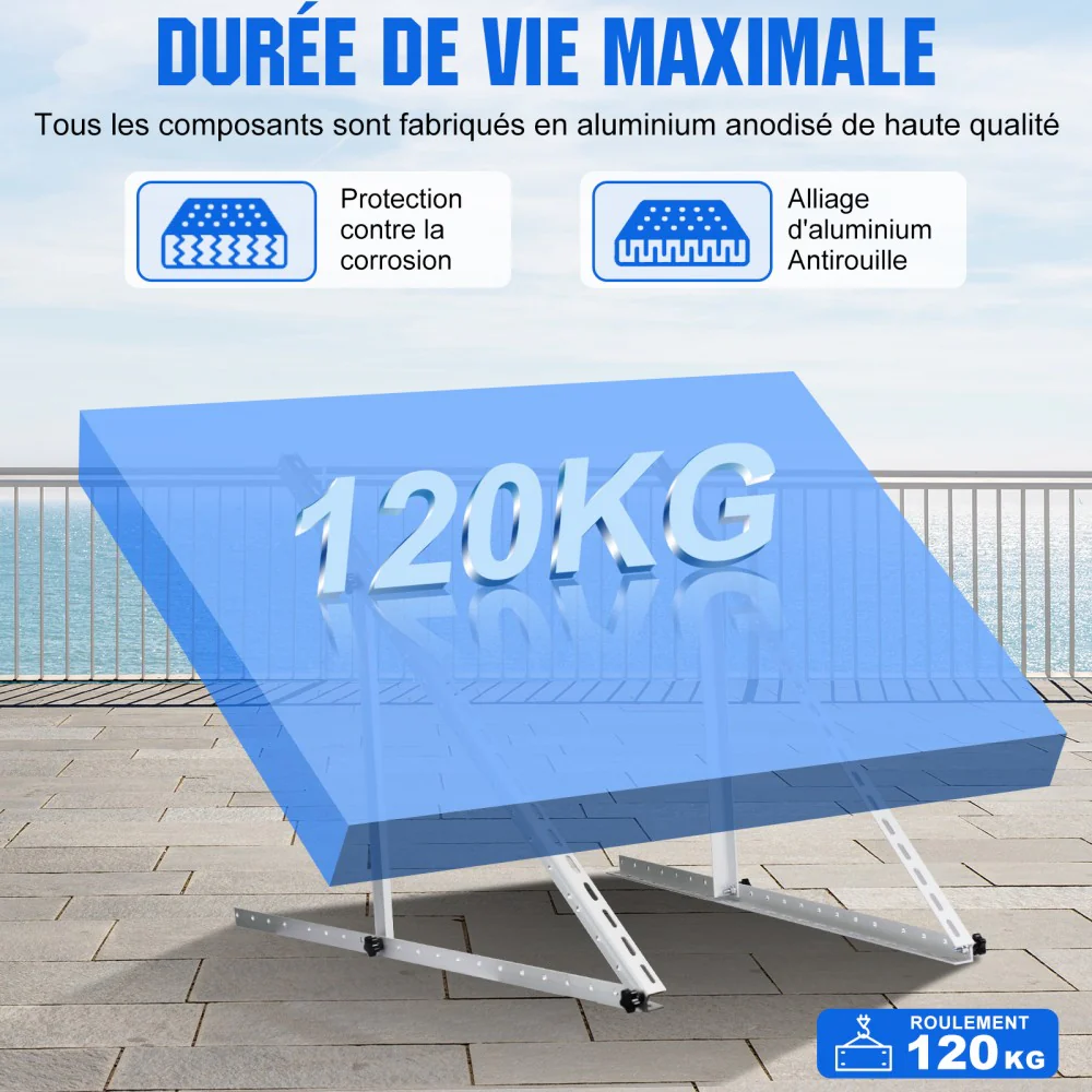 Supports de montage inclinables pour panneaux solaires réglables en longueur de 45" - Image 9