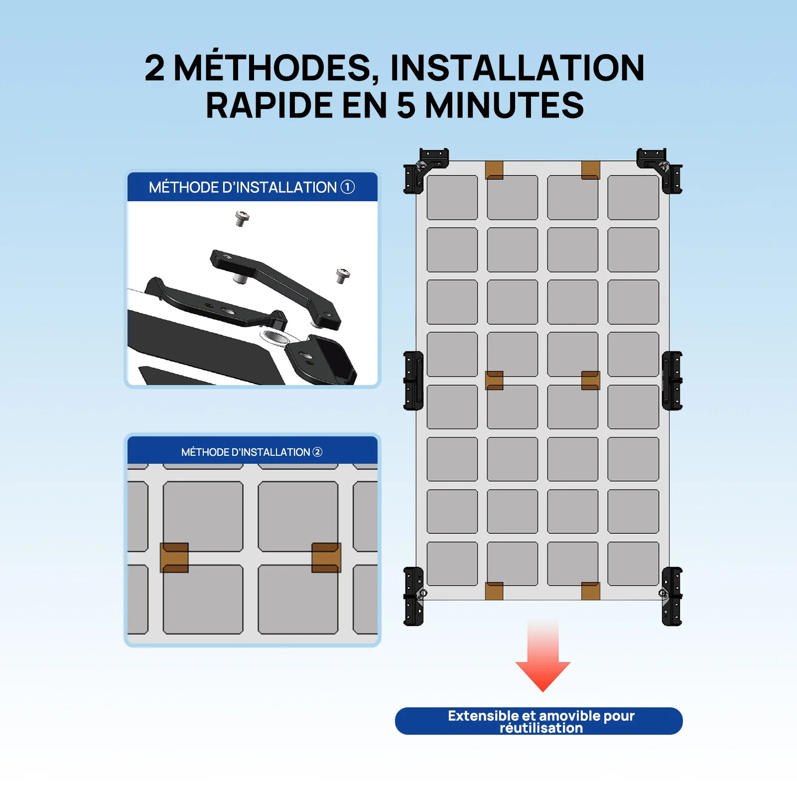 Eco-Worthy Supports de panneaux solaires — intègrent une conception ventilée suspendue - Image 7