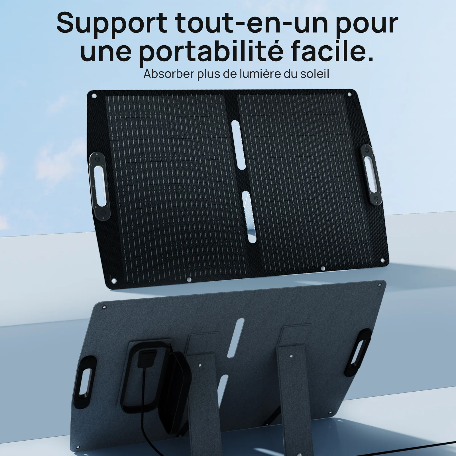 Panneau solaire portable 100W Pro. Pour Camping-car | ECO-WORTHY - Image 7